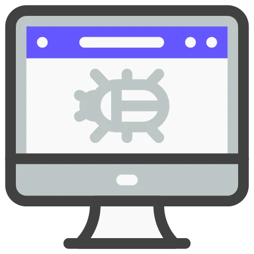 Bug icon representing cybersecurity vulnerabilities and threat simulation